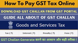 How to Payment GST challan online 2024  GST Tax Payment Online  GST payment कैसे करें  gst [upl. by Asital704]