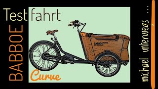 Test BABBOE Curve e Lastenrad  Cargobike 🔴 Testfahrt mit maximaler Zuladung 🔴 bakfietsen [upl. by Bena317]