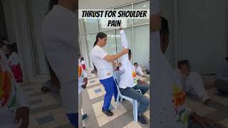 Thrust for Shoulder Pain  sportsphysio physiotherapy advancedphysiotherapy deepphysiotherapy [upl. by Yirinec]