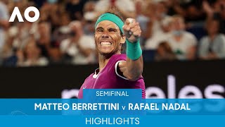 Matteo Berrettini v Rafael Nadal Highlights SF  Australian Open 2022 [upl. by Atnaloj]