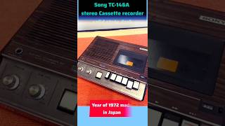 bed tape recorder famous model Sony tc146A cassette player stereoyoutube old [upl. by Erbe61]