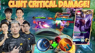 FULL TEAM RRQ  CLINT BUILD CRITICAL DAMAGE WAJIB KALIAN COBA [upl. by Caspar]