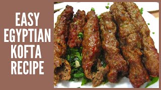 Egyptian Beef Kofta Recipe  Kabobs  MeatballsAuthentic [upl. by Karlow]