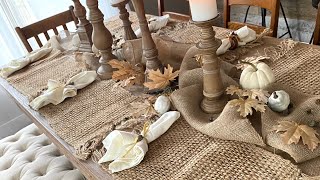 Thrifted and scavenged table scape I used stuff from the yard for fall DIY [upl. by Dougie339]