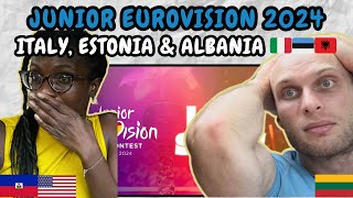 REACTION TO Junior Eurovision 2024  Italy 🇮🇹 Estonia 🇪🇪 amp Albania 🇦🇱  FIRST TIME WATCHING [upl. by Leach]