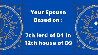 7th lord of D1 in 12th house of D9 Your Future Spouse 🏠🫶🏻🤵🏻👰🏻‍♀️ [upl. by Anniram551]