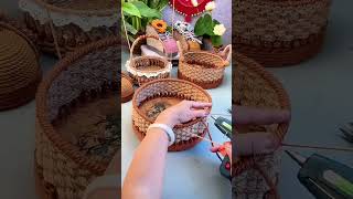 Hemp Rope Basket diy handmade basket [upl. by Lerual202]