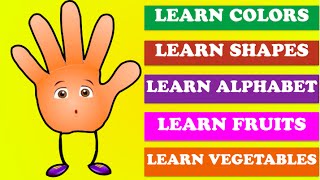 Finger Learning Collection  Learn Colors  Learn Shapes  Learn Alphabets [upl. by Dlaner]