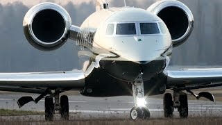 Gorgeous Gulfstream G650 MUSIK TakeOff at Bern Airport [upl. by Harlamert167]