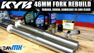 KYB OPEN CHAMBER FORK REBUILD  Yamaha Honda Kawasaki 05 and older [upl. by Nylitsirk]