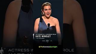 Kate Winslet Oscar Speech 🌟Emotional Speech 🥺 shorts katewinslet oscars [upl. by Hanni858]