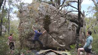 V4  Railup  The Bleachers  Grampians Bouldering [upl. by Novyat]