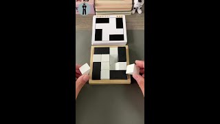 Assembling black and white blocks into card patterns Level 42 blockpuzzle brainteaser iqquest [upl. by Acessej284]