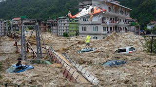 Poland today Flash floods sweep bridges houses and cars into the waste in Głuchołazy [upl. by Swann]