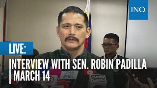 LIVE Interview with Senator Robin Padilla  March 14 [upl. by Orvil416]