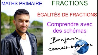 PRIMAIRE  MATHS  COMPRENDRE LES ÉGALITÉS DE FRACTIONS EXPLICATION DES RÈGLES [upl. by Anicnarf]