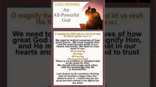 The All Powerful God  Good Morning Lord [upl. by Masry900]