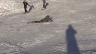 Extremely Bad Skiing Fall in Zermatt Tom Groves [upl. by Ahsiemat836]