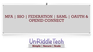 Identity amp Access Management  MFA  SSO  SAML  OAUTH  OpenID Connect [upl. by Hoopes]