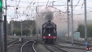 45699 Galatea whistles through Warrington 5Z41 Crewe  Carnforth Scraptown [upl. by Afatsuom]