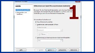 01 OpenOffice Base Eine neue Datenbank anlegen und eine Tabelle erstellen [upl. by Ki767]