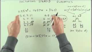 Steroid Quadratics amp contrapositive factorisation How to factorise any trinomial quadratic [upl. by Ahseenak]