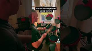 Gimme Back My Bullets  Lynyrd Skynyrd how to play the verse and chorus on drums shorts short [upl. by Eeimaj]