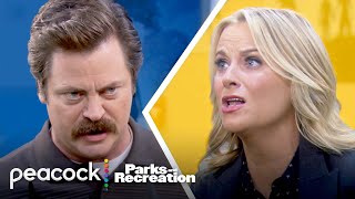 the ultimate Ron vs Leslie standoff  Parks and recreation [upl. by Stanleigh645]