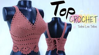 ¡Súper Fácil Top a Crochet TALLAS [upl. by Angrist]