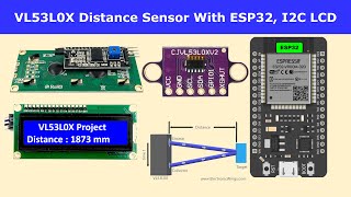 VL53L0X TimeofFlight Sensor with ESP32  VL53L0X I2C LCD esp32 find distance  Teach Me Something [upl. by Nichol558]