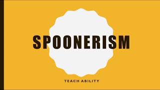 Spoonerism simplified With Examples [upl. by Alahs]