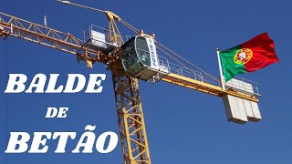 MOVIMENTANDO UM BALDE DE BETÃƒO NA PONTA DA LANÃ‡A  GRUA TORRE  Trabalho em Portugal [upl. by Agnola]