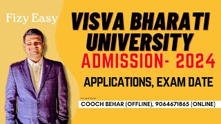 visva bharati university admission 2024  Exam date  Applications form  visvabharatiuniversity [upl. by Niarb]