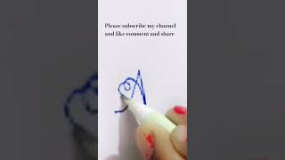 How to cursive writing A letter abcd cursive art writing cursivehandwriting like alphabet [upl. by Peta]