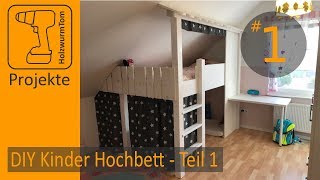 DIY Projekt Kinderzimmer Hochbett bauen Teil 13  Build a Bunkbed Part 13 [upl. by Jeffie]