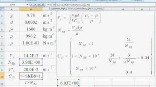 Calcular velocidad de sedimentación con Solver [upl. by Nosnar59]