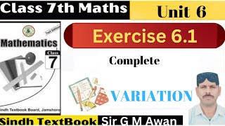 Exercise 61  Class 7 Math  Sindh Textbook Board [upl. by Gaspar]