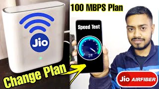 Jio airfiber plan change process  30mbps to 100mbps plan  Jio airfiber 100mbps plan review [upl. by Eilsil]