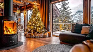 ❄️🎄 Peaceful Christmas Vibes in Cozy Living Room  Enjoy Heavy Forest Snowfall amp Best Christmas [upl. by Lyndell525]