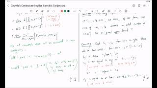 Chowlas conjecture implies Sarnaks conjecture 07 a corollary to Chowlas conjecture part 2 combin [upl. by Jehiel]