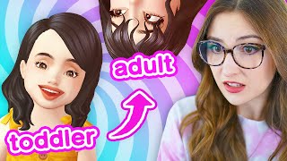 i tried the TODDLER to ADULT challenge in sims 4 [upl. by Orsola]