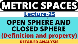 Lecture25Open Sphere and Closed SphereMetric Space [upl. by Caria]