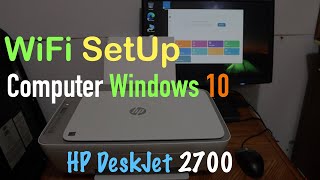 HP DeskJet 2700 WiFi SetUp Computer Windows 10 [upl. by Aisined456]