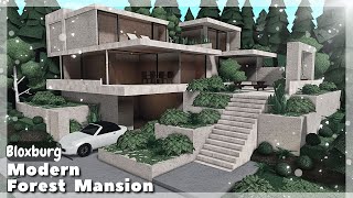 BLOXBURG Modern Forest Mansion Speedbuild  Roblox House Build [upl. by Sihun]