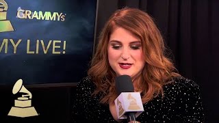 Meghan Trainor  Backstage Interview  58th GRAMMYs [upl. by Pressey]