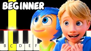 4 Famous Tunes from Inside Out 2  Slow and Easy Piano Tutorial  Beginner [upl. by Ilse]