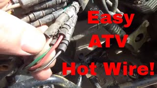 How to hot wire an ATV Start a stranded Quad easily [upl. by Ariaet]