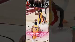 BRONNY JAMES DRIVE TO THE BASKET [upl. by Ribble818]