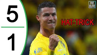 Cristiano RONALDO HATTRICK  AlNassr vs AlTai 51 Highlights amp Goals [upl. by Lizbeth485]