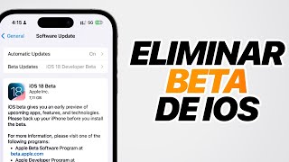 Como Eliminar La Version BETA de IOS en iPhone [upl. by Aisayt]